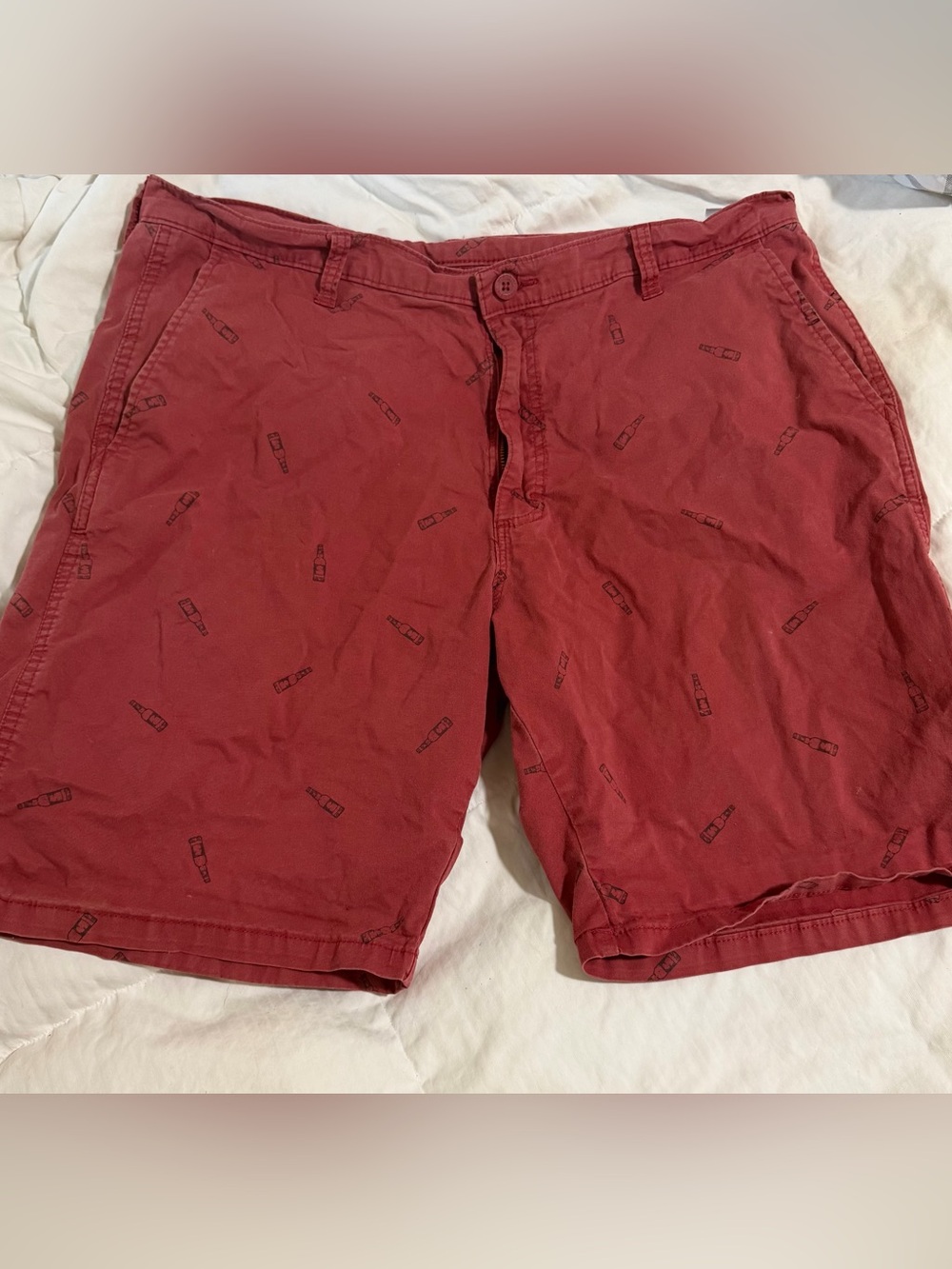 Men's Red Printed Casual Shorts size 38